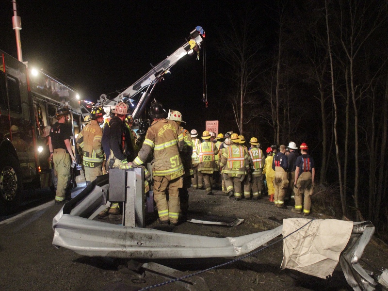 Route 322 tractor trailer rescue