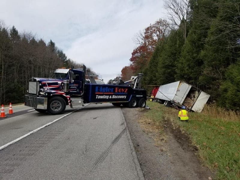 US-322 semi recovery